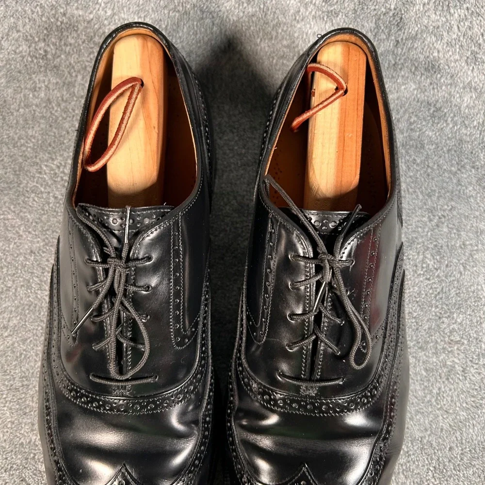 Johnston & Murphy Oxford Dress Shoes Limited Wingtip 10 D Black Leather 24-93210